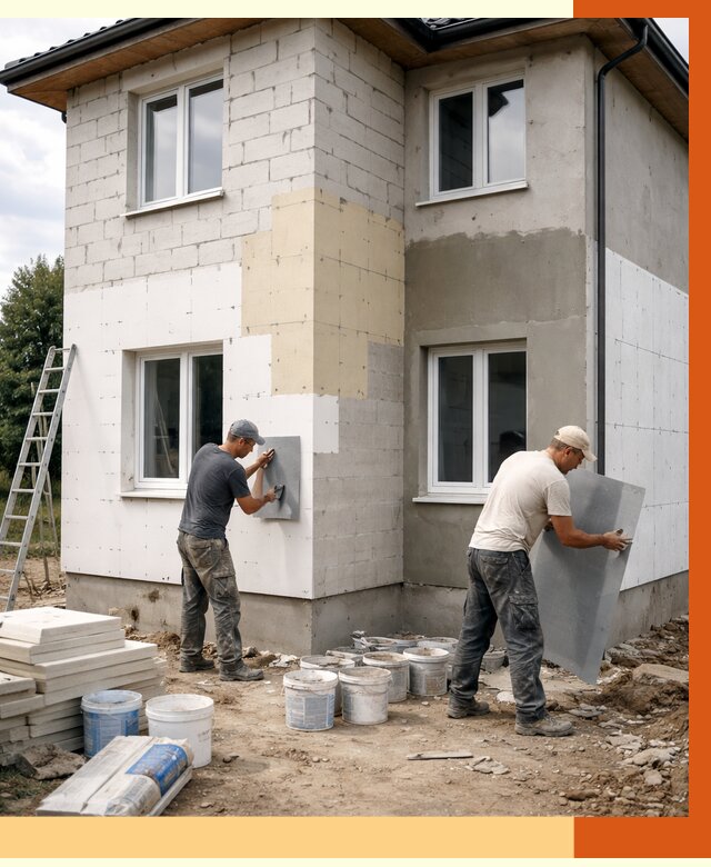 Утепление дома из газобетона в Орле от 4252 руб./м² — заказать у ТепломастерОрл